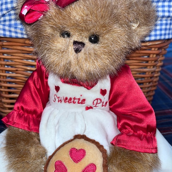 Sweetie Pie Teddy Bear with Red and White Dress - Picture 3 of 8